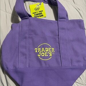 Trader Joe's lavender Canvas Tote Bag